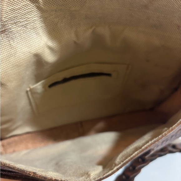 Vintage Handcrafted Floral Brown Leather Bag - Picture 6 of 6